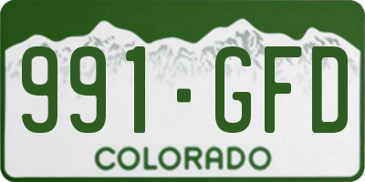CO license plate 991GFD