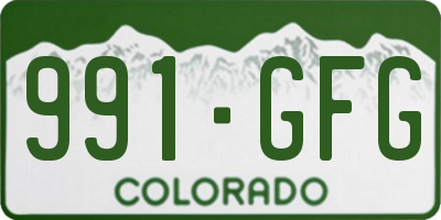 CO license plate 991GFG