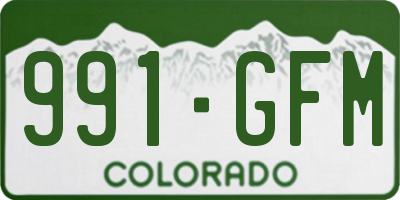 CO license plate 991GFM