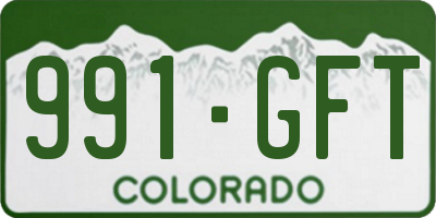 CO license plate 991GFT