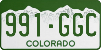 CO license plate 991GGC