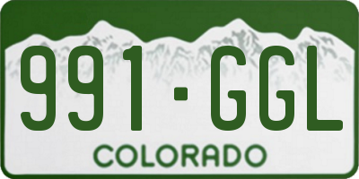 CO license plate 991GGL