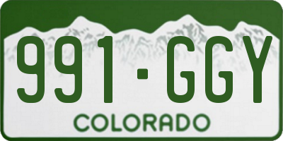CO license plate 991GGY