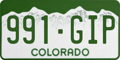 CO license plate 991GIP