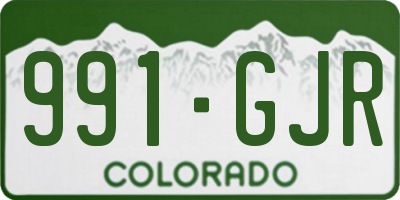 CO license plate 991GJR
