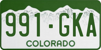 CO license plate 991GKA