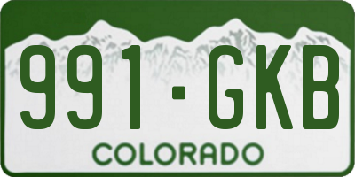 CO license plate 991GKB