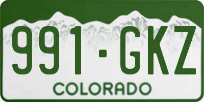 CO license plate 991GKZ