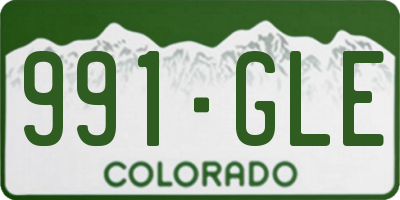 CO license plate 991GLE