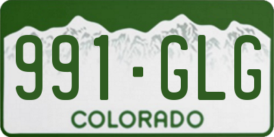 CO license plate 991GLG