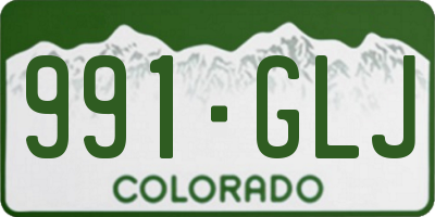 CO license plate 991GLJ