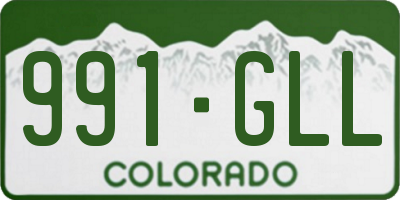 CO license plate 991GLL