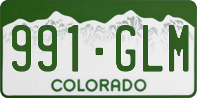 CO license plate 991GLM