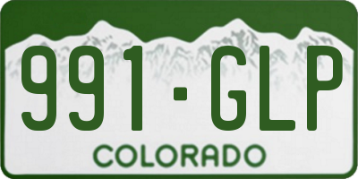 CO license plate 991GLP