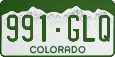 CO license plate 991GLQ