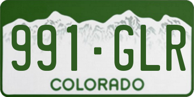 CO license plate 991GLR