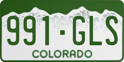 CO license plate 991GLS