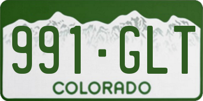 CO license plate 991GLT
