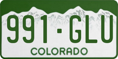 CO license plate 991GLU