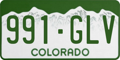 CO license plate 991GLV