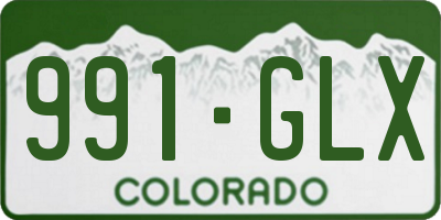CO license plate 991GLX