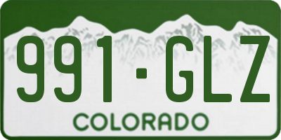 CO license plate 991GLZ