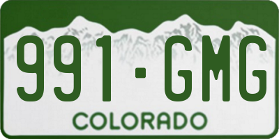 CO license plate 991GMG