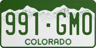 CO license plate 991GMO