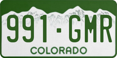 CO license plate 991GMR