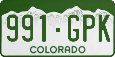CO license plate 991GPK