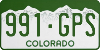 CO license plate 991GPS