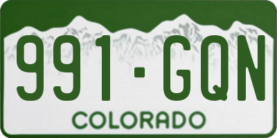 CO license plate 991GQN