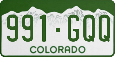 CO license plate 991GQQ