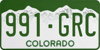 CO license plate 991GRC