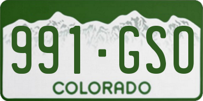 CO license plate 991GSO