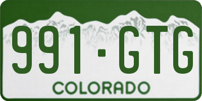 CO license plate 991GTG