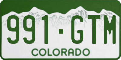 CO license plate 991GTM