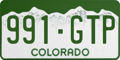 CO license plate 991GTP