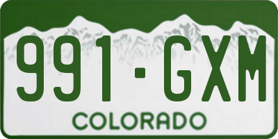 CO license plate 991GXM