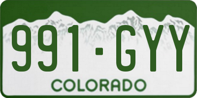 CO license plate 991GYY