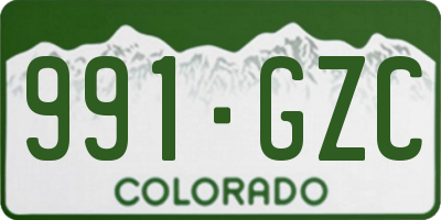 CO license plate 991GZC