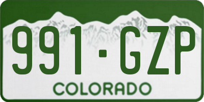 CO license plate 991GZP