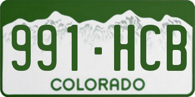 CO license plate 991HCB