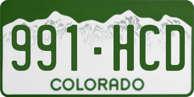 CO license plate 991HCD