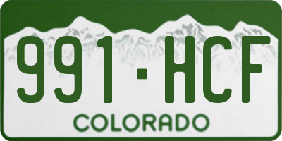 CO license plate 991HCF