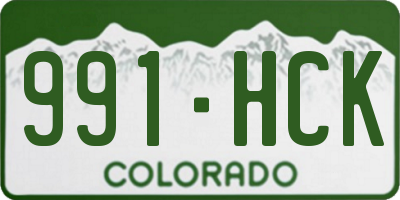 CO license plate 991HCK