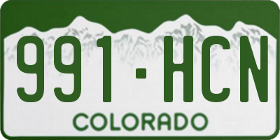 CO license plate 991HCN