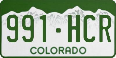 CO license plate 991HCR