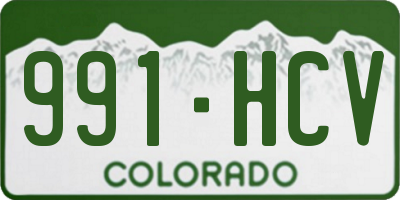 CO license plate 991HCV