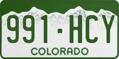 CO license plate 991HCY